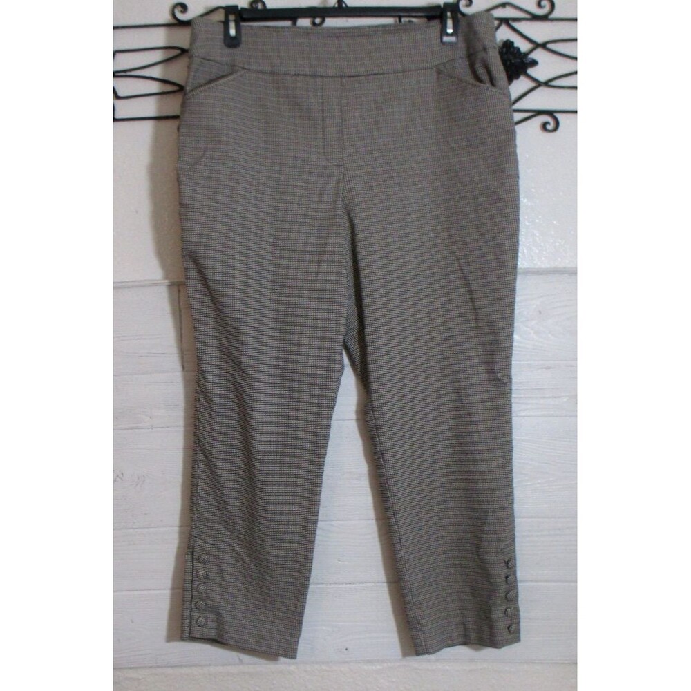 Worthington Pull On Pants Women's Size XXL Multicolor Plaid Skinny Pockets